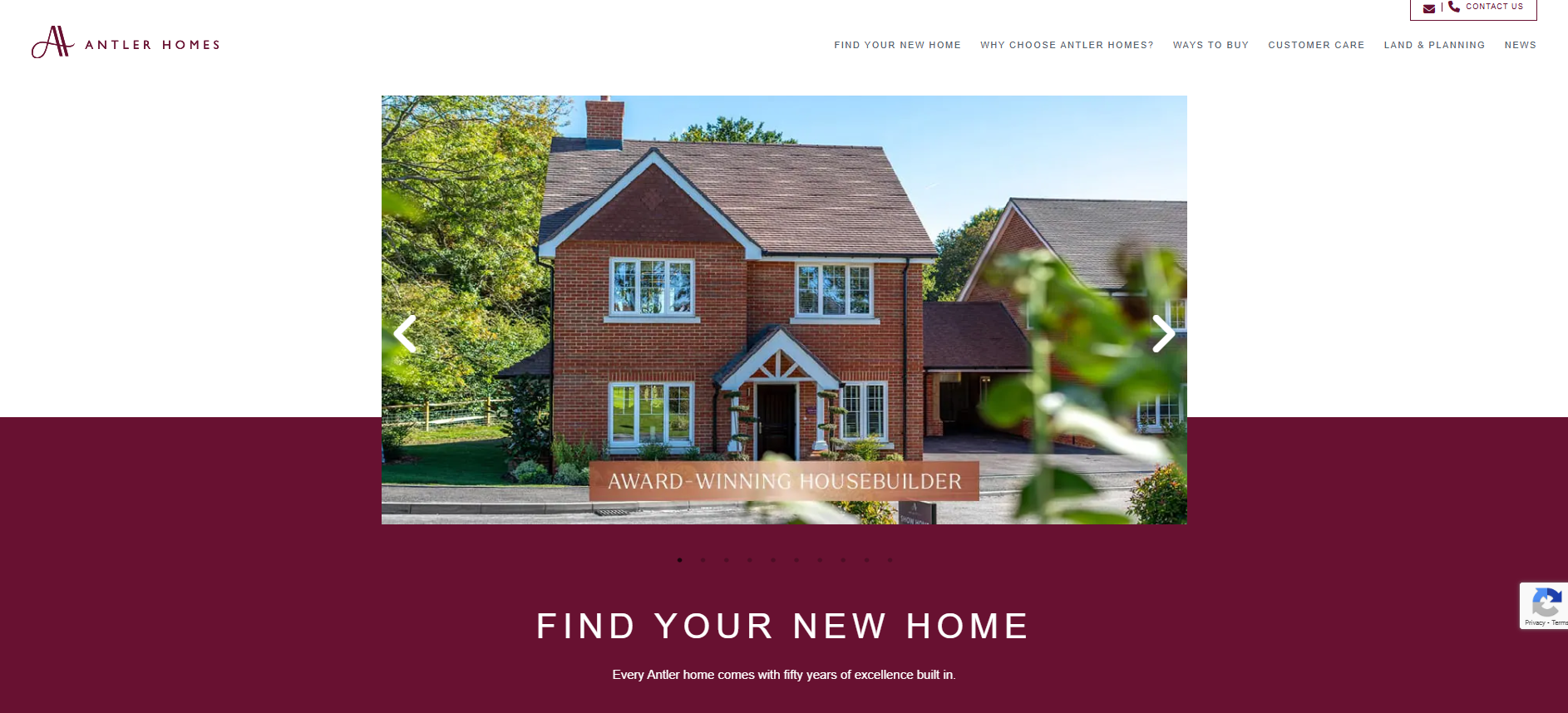 Antler Homes website